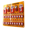 黄色10挂锁便携式安全锁定Tagout Station